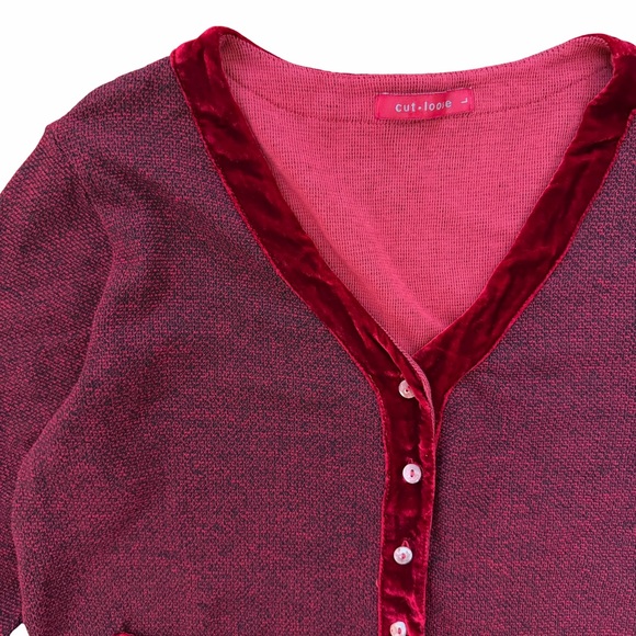 Cut Loose Velvet Trim Cardigan - Picture 4 of 9